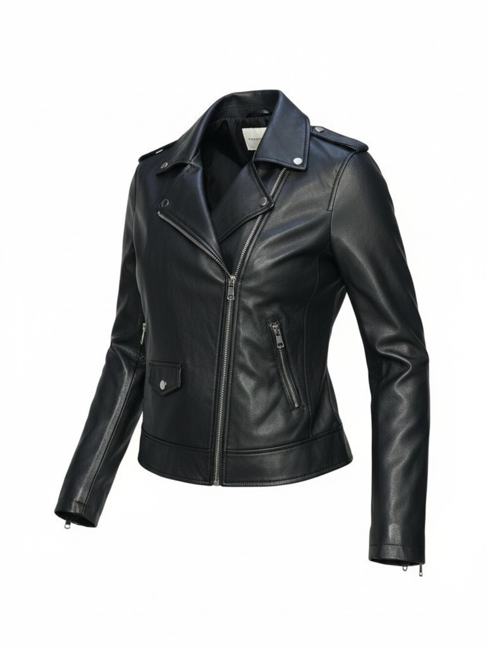Aeropostale Black Faux Leather Moto Jacket
